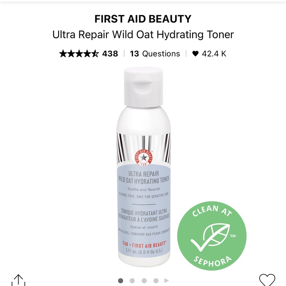 First aid toner